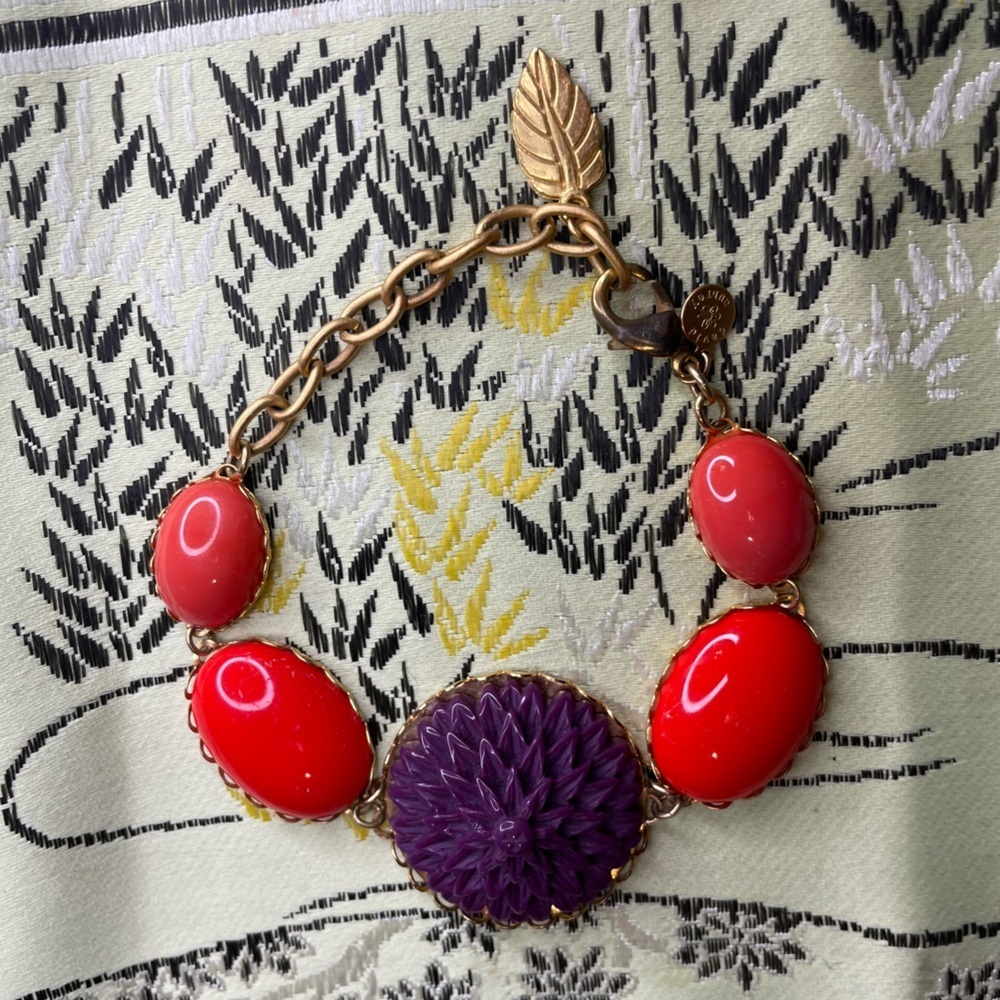 Elegant Purple and Red Bracelet